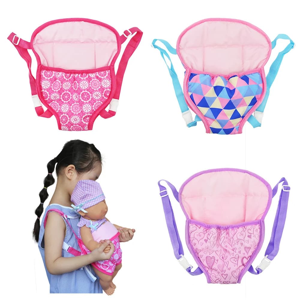 Borsa per il trasporto delle bambole Sacco a pelo Accessorio per bambola per bambola appena nata da 43 cm Borsa per zaino per bambola da 18 pollici