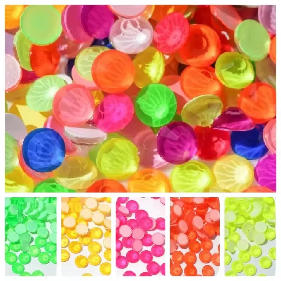 SS3-SS30 multi specification neon colored glass rhinestone flat bottomed imitation crystal nail accessories DIY handmade accesso