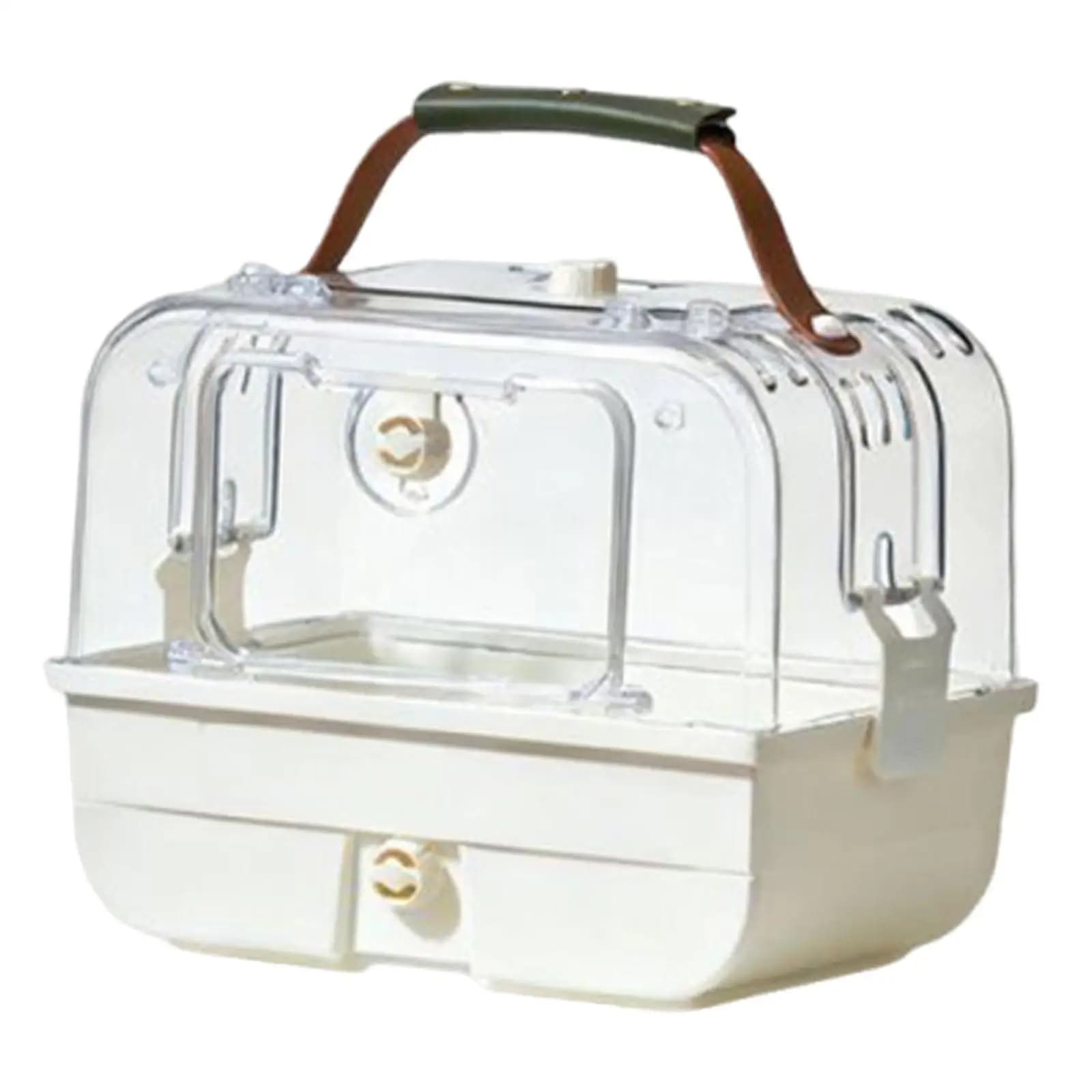 Trasportino per Uccelli, Accessori per Animali Domestici, Ventilato, per Uso Esterno, con Maniglia, Gabbia Portatile per Pappagalli, Conure, Pappagallini, Fringuelli