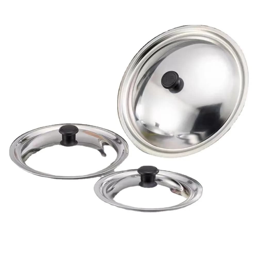 New Universal Cover for Stainless Steel Pots, Anti-coating, for Plates, with Round Hole, Kitchen Accessories