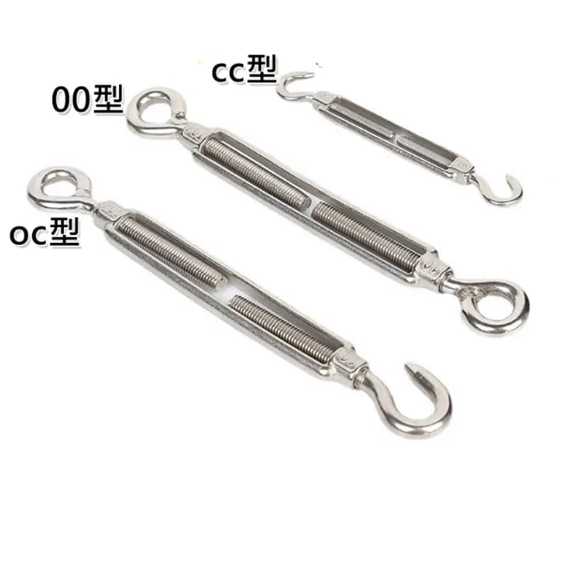 1 Pz M4 M5 M6 M8 M10 In Acciaio Inox 304 Regolare Catena Rigging Ganci e Occhio Tenditore Corda Metallica Dispositivo di Tensione Linea Oc Oo Cc Tipo
