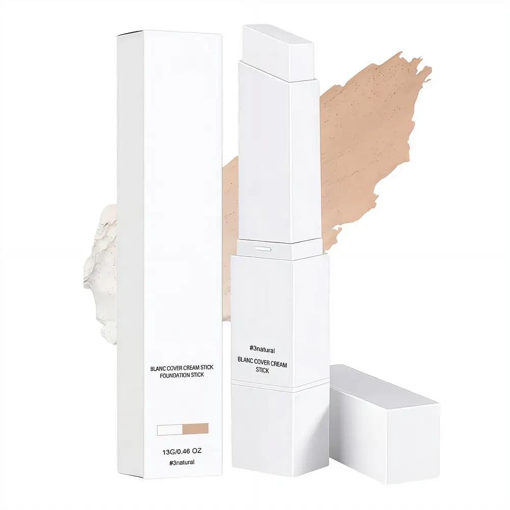 Fondotinta Stick Cambia Colore con Coperchio Spazzola Staccabile, Base Trucco in Crema ad Alta Copertura