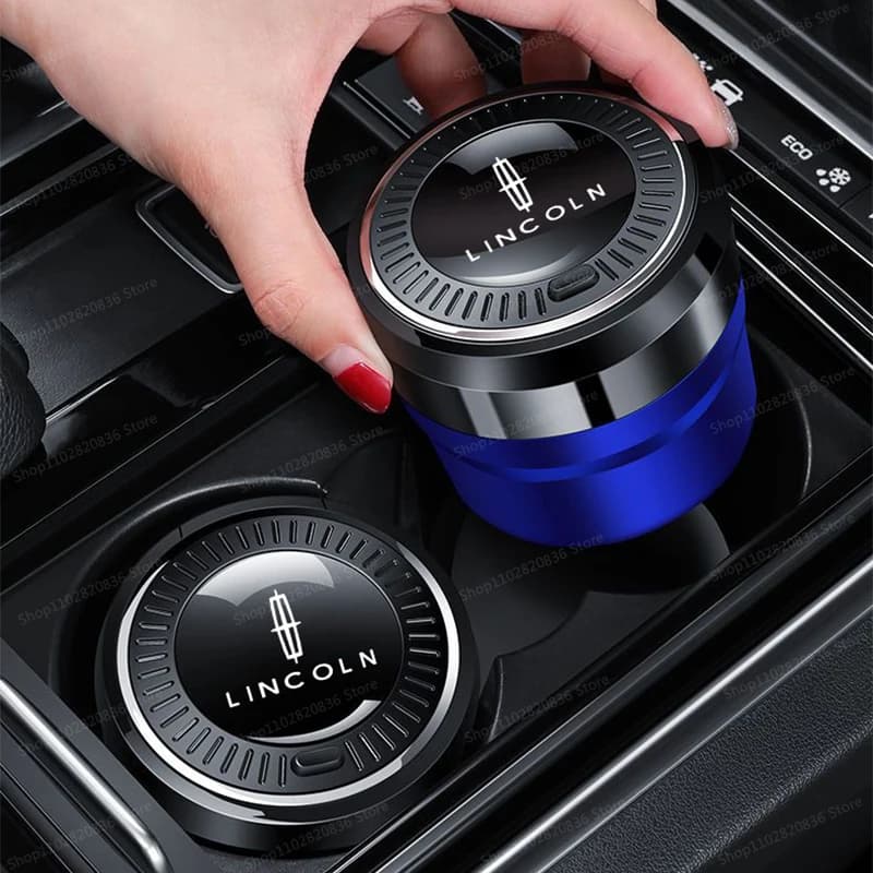 Accessori per interni auto posacenere per sigarette con rivestimento in ceramica luminosa portatile per Lincoln MKC MKT Nautilus Voyager MKZ MKX Corsair