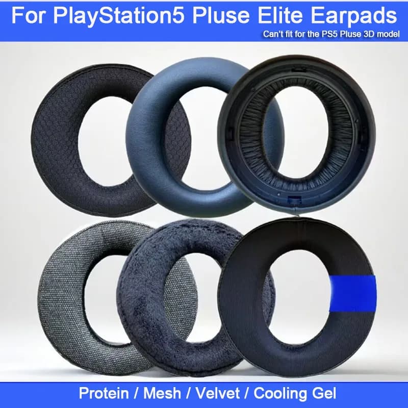 Cuffie Cuscinetti per Sony PS5 Pulse Elite/PlayStation5 Pulse Elite Cuscinetti auricolari di ricambio wireless Cuscini Paraorecchie proteico