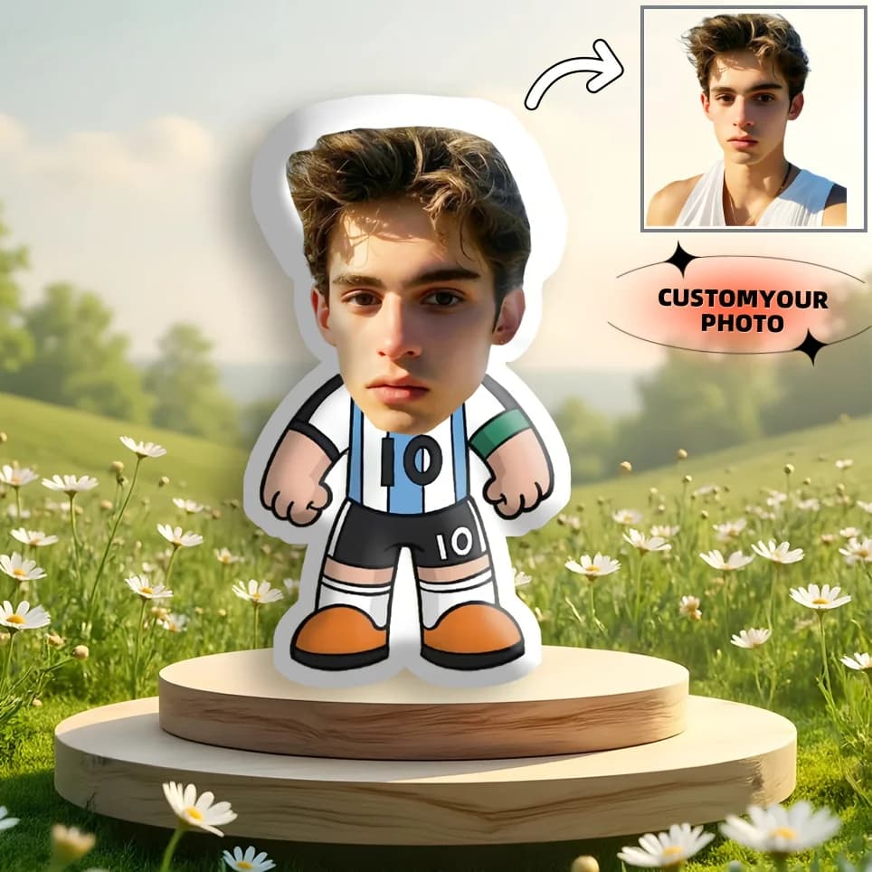 【Personalizzazione】 Cuscino Personalizzato con Numero e Foto, Regalo Personalizzato con Immagine di Persona, Cuscino con Foto Personalizzata, Carino M