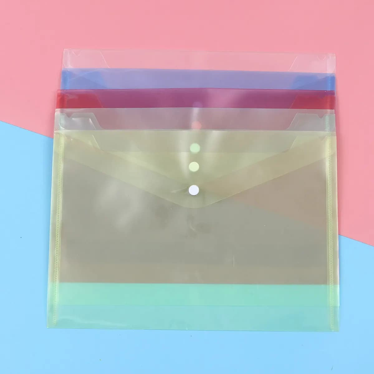 24 pezzi di buste portadocumenti in plastica, porta documenti trasparenti con cerniera, organizer per documenti, cartelle per cancelleria, cartelle per ufficio