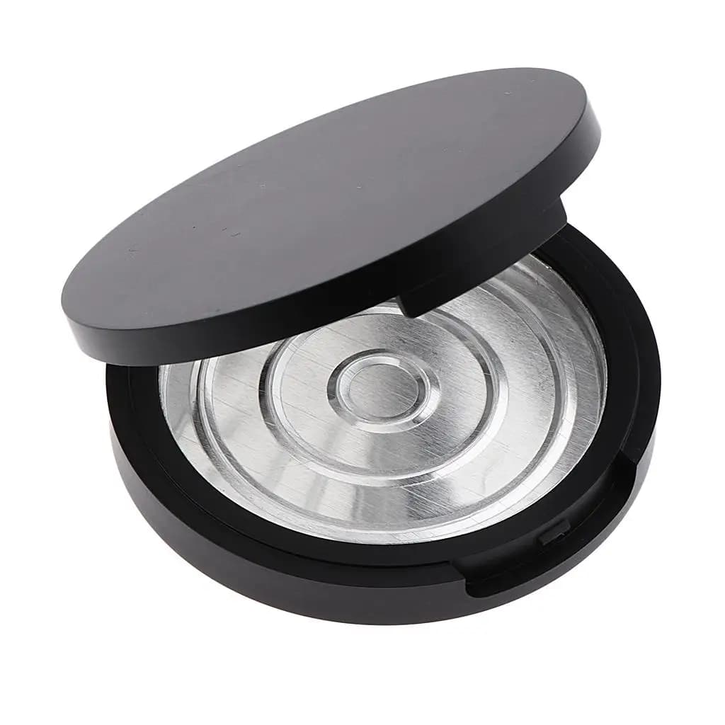 Portable Empty Eyeshadow Pan Compact Powder Case with Mirror for Cosmetics Bag and Accessory Set