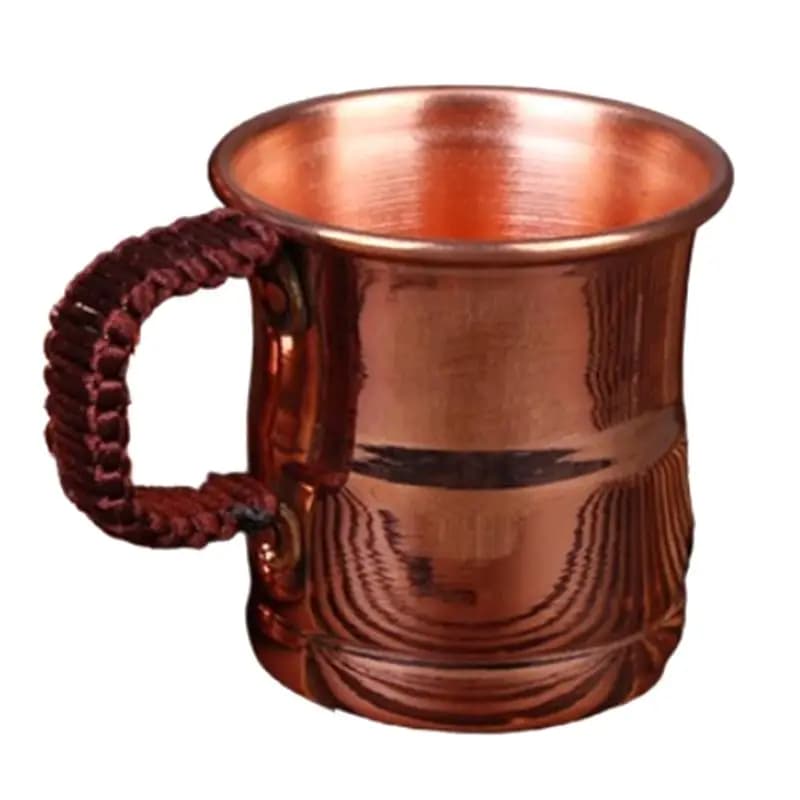 AEE4-Manualmente in rame puro Birra Latte Tazza Tessuto Maniglia Addensato Mosca Acqua Mulo 400ML Colazione Tazza Bicchieri Stoviglie
