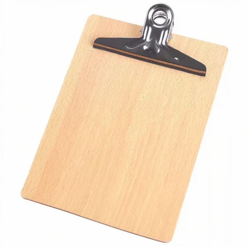 Wooden A4 Clipboard File Folder Writing Pad Document Holder Lab Instrument Accessory
