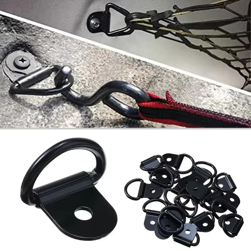 10-100Pcs Stainless Steel Shape Pull Hook Tie Down Anchor Ring Iron Cargo Tie Down Ring For Truck Trailers RV Boats Accessories