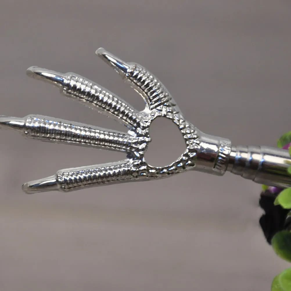 Telescopic Back Scratcher Premium Stainless Steel Extending Rubber Handle Portable Travel Creative Back Scratcher for Family