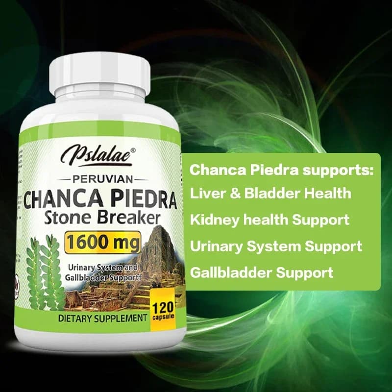 Chanca Piedra Capsule 1600mg - Frantumazione delle pietre dei ricchi, supporto del tracce urinarie, non GMOSupplementi