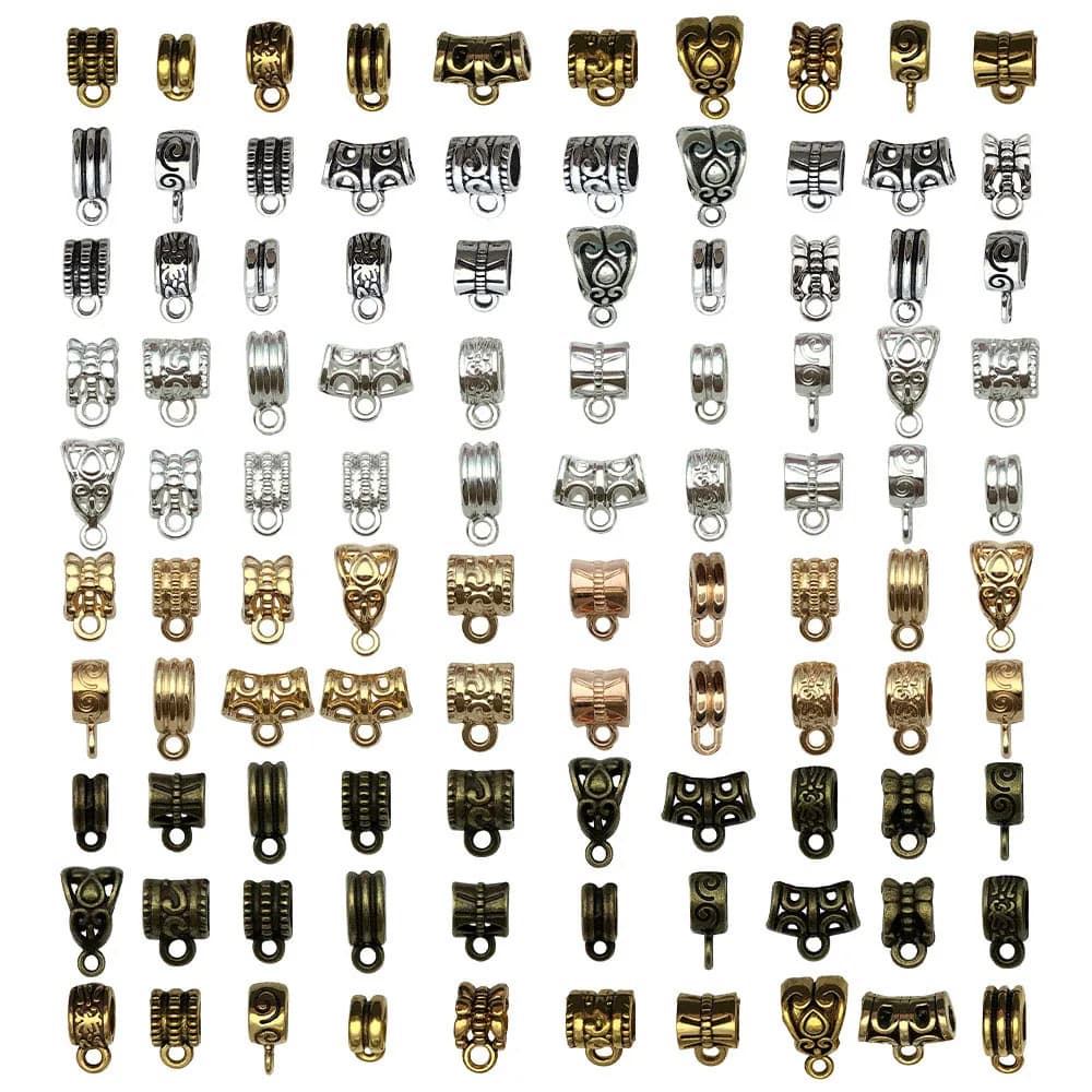 20/100 Ciondoli Misti a Cinque Colori con Ganci a Tre Vie Serie Accessori Fai da Te per Bracciali e Collane Gioielli all'Ingrosso