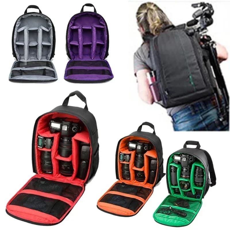 Zaino per fotocamera da esterno Borsa per fotocamera digitale per video Borsa per fotocamera impermeabile per foto DSLR per Canon per Nikon per Sony
