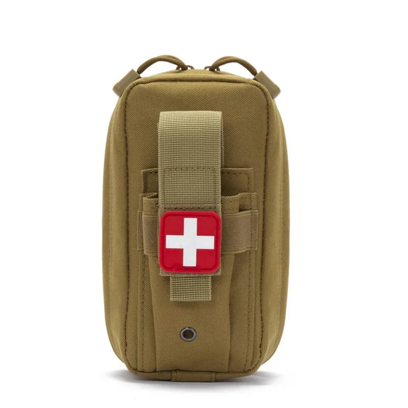 1 pz. Borsa tattica EMT di primo soccorso nera e verde CP con laccio emostatico, forbici e bende per emergenze, IFAK, trauma, combattimento