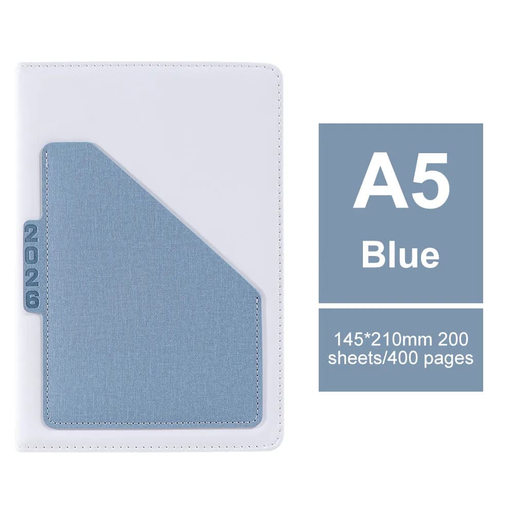 Agenda Planner 2026 in Inglese, Resistente all'Usura, 12 Mesi, 365 Giorni, Taccuino Efficiente Portatile con Segnalibro