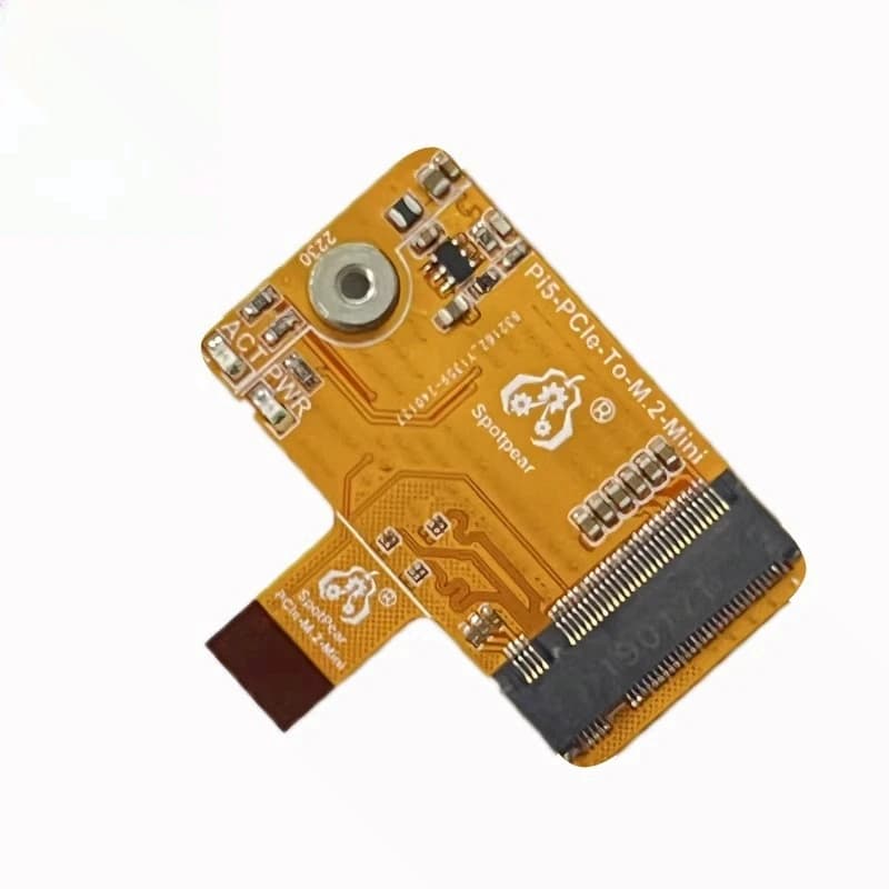 Raspberry Pi 5 PCIe to M.2 NVMe SSD Expansion Board, Pi5 PCIe 2230 Mini Adapter with FPC Cable