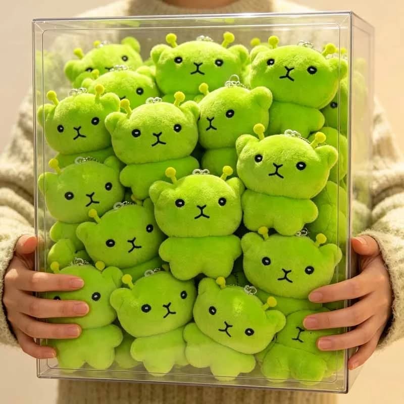 Party Gift Alien Cat Plush Toy Cartoon Stuffed Animal Keychain Accessories Creative Ugly Cute Backpacks Pendant