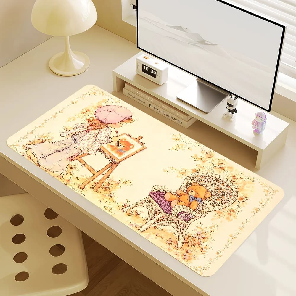 Mouse Kay Pad MousePad Non-slip Lockedge Cartoon Office Student Gaming Thickened Large Writing Pad S-Sarah Cushion