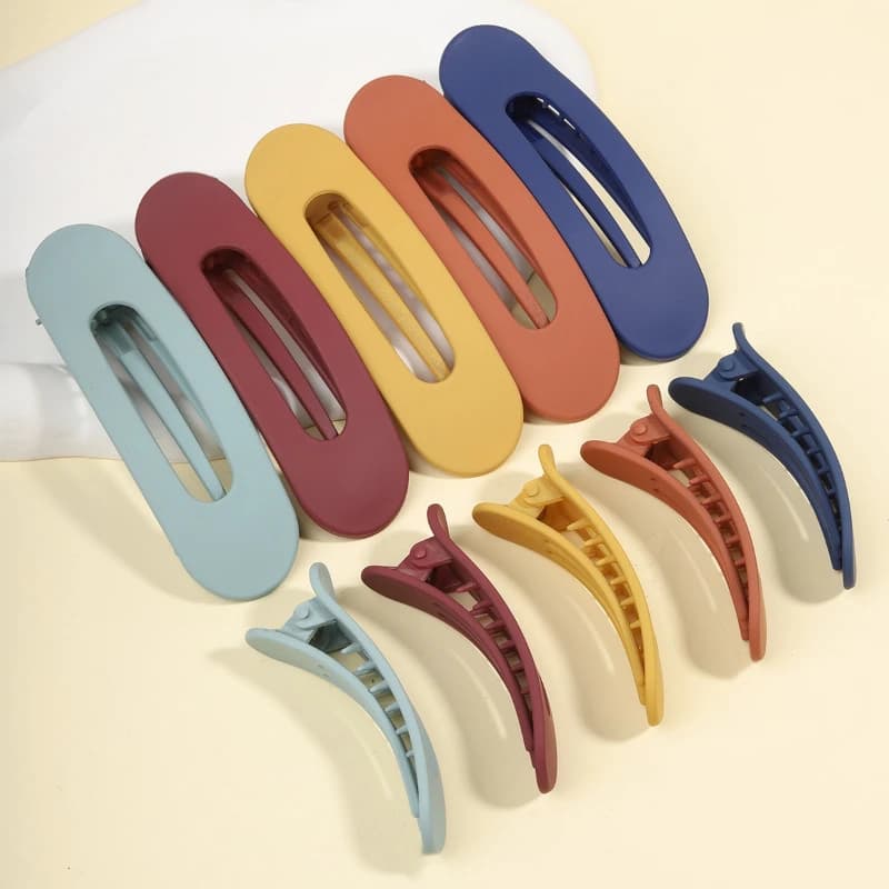 PRISCA | Matte Texture Duckbill Hari Clip New Fashion Ponytail Oval Hairpin Colorful Girl Charm Hair Accessories 2026