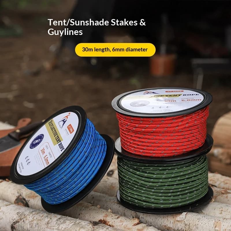 Exterior Curtain Waist Rope Reflective Rope Clasp Windproof Corda Fixed Corda to group bold reinforcement 6mm * 30m