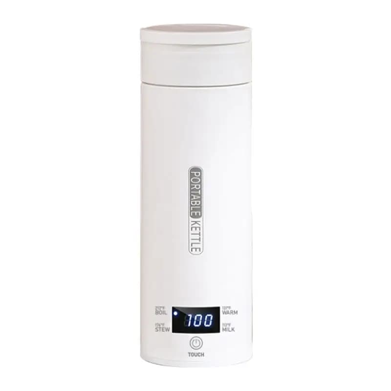 [B25B!】 Travel Electric Kettle Portable Small Mini Tea Coffee Kettle Water Heater With LCD US Plug