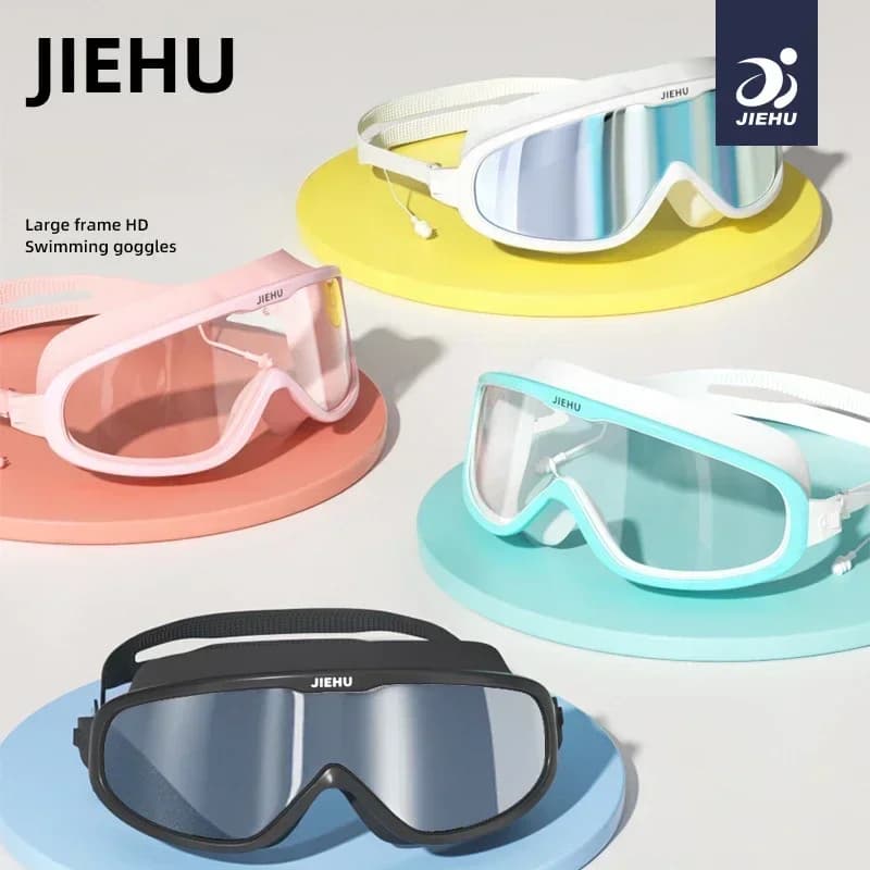 JIEHU 150-800 ° Occhialini da nuoto miopia occhialini da nuoto impermeabili antiappannamento ad alta definizione occhialini da nuoto