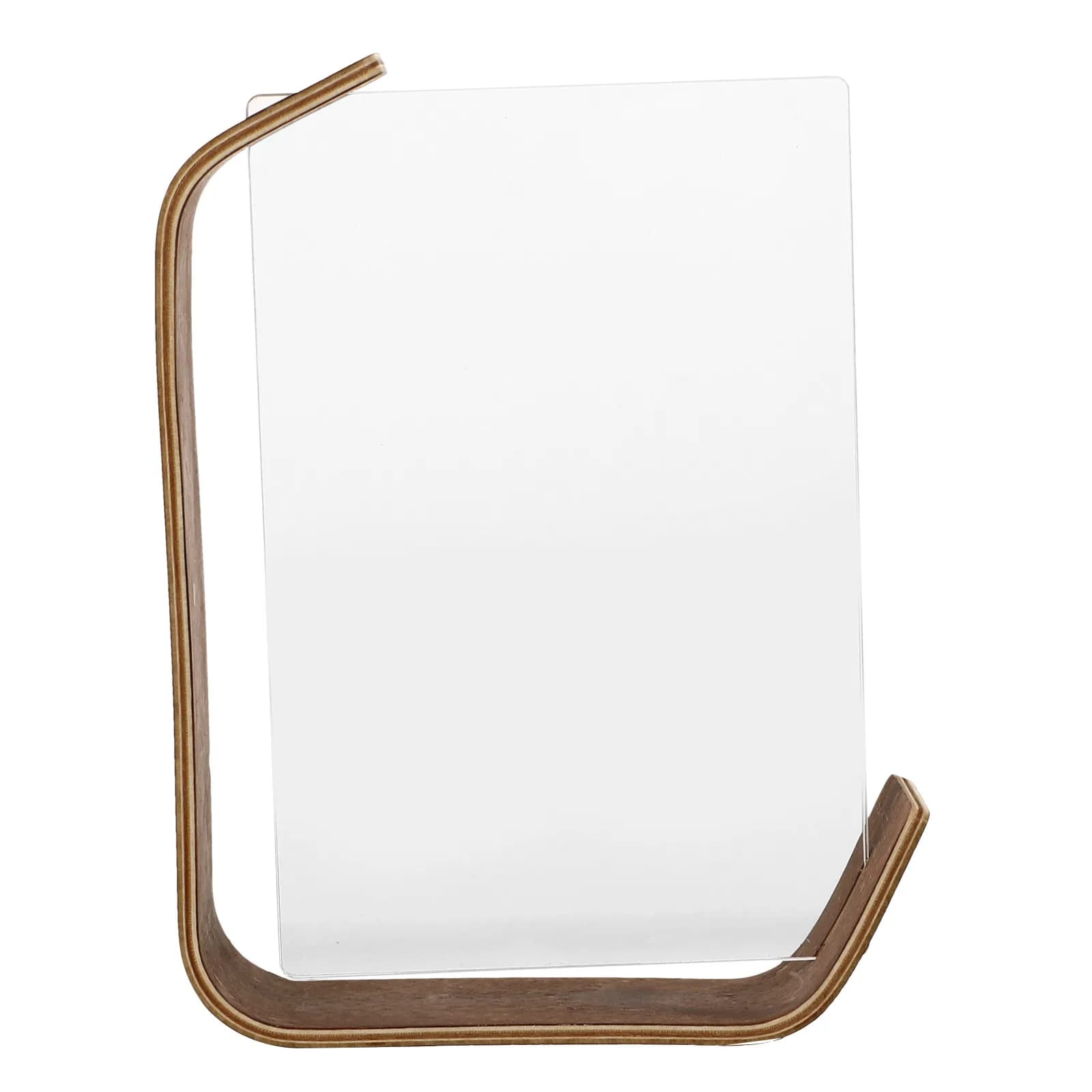Piccola Cornice Portafoto in Acrilico Bifacciale, Supporto da Tavolo Stabile, Espositore per Foto Decorativo e Chic