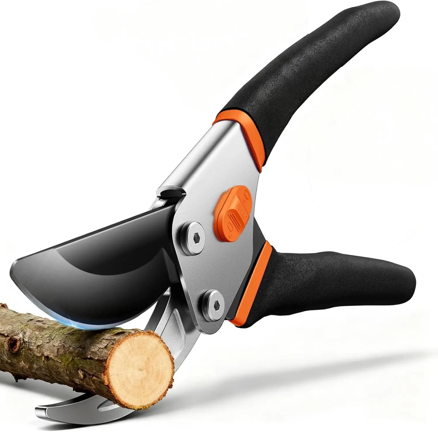 Forbici da Potatura Professionali da 8,5 Pollici con Molla Anti-Inceppamento e Lama SK5, Cesoie Ergonomiche a Bypass per Giardino