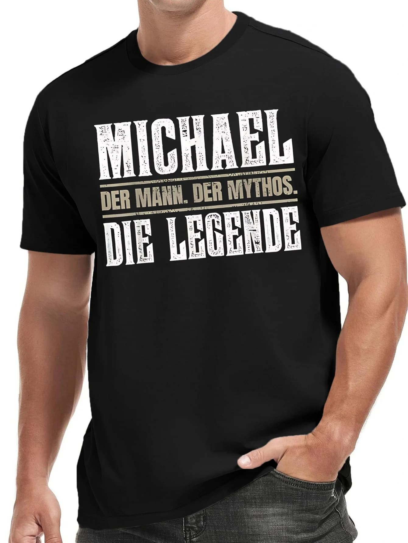 MICHAEL DER MANN DER MYTHOS Men's short sleeves T-shirt summer