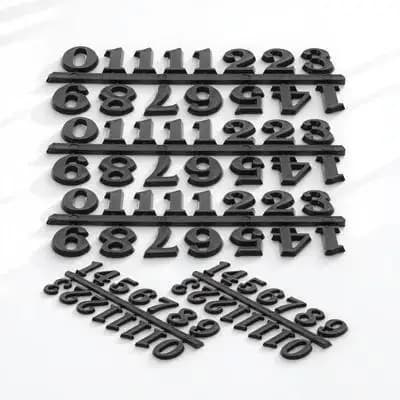 5 Set di Numeri Arabi Adesivi per Orologi da Parete, Kit per Orologi Fai-da-Te, Quadranti Digitali