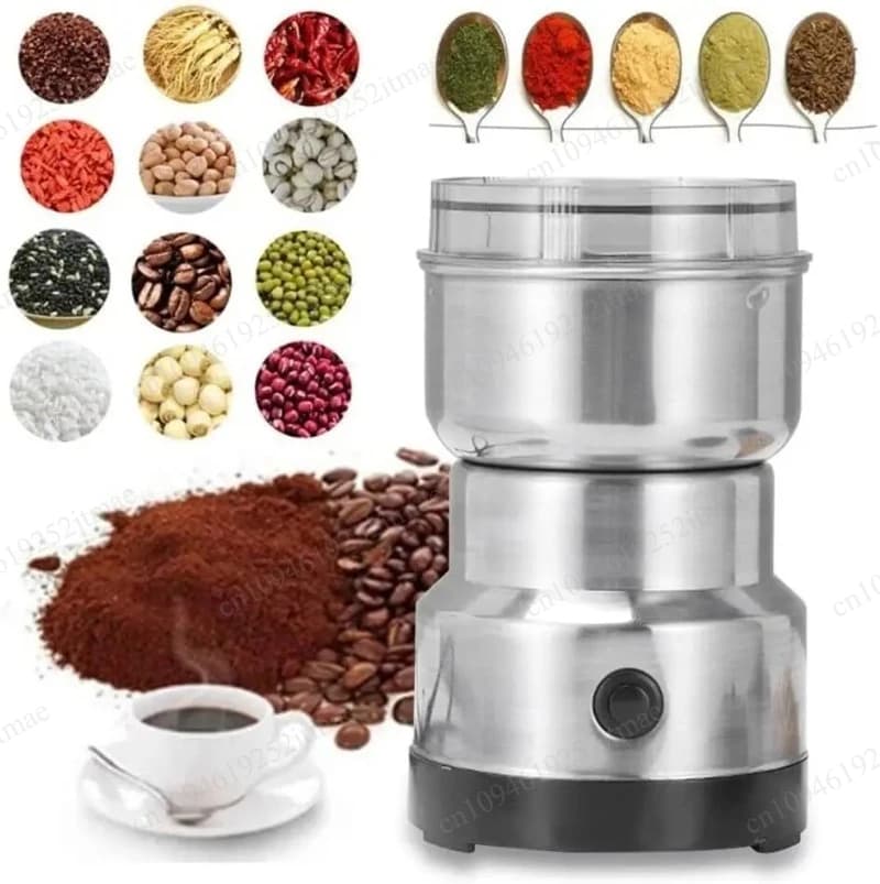 Electric Grinder Four-blade Multifunctional Mill for Cereal Nuts Beans Spices Coffee Home Use