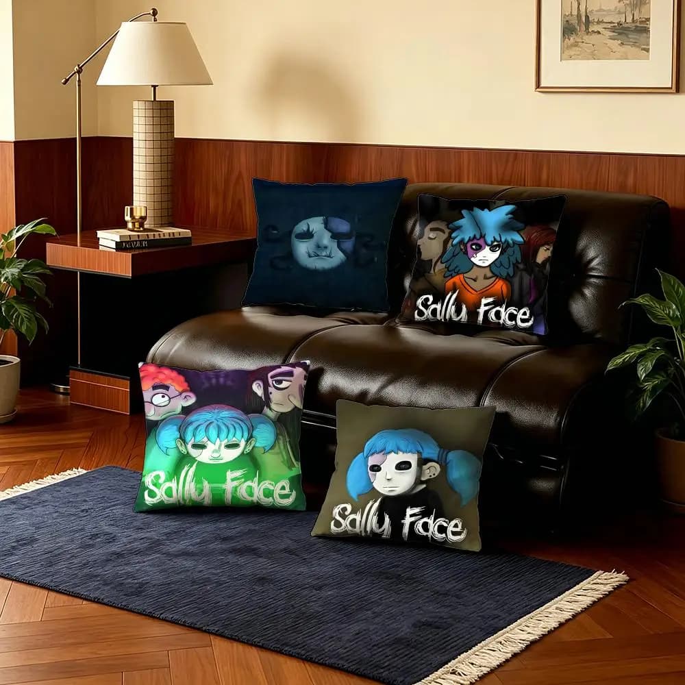 Fodere per cuscini Dark S-Sally FaceS, 4 pezzi, in peluche corto ultra morbido, 40x40 45x45, stile Boho per divano e camera da letto