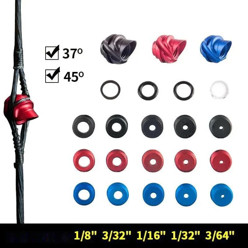 Tiro con l'arco Arco composto Peep Sight 1 Set 37/45 Gradi 5 pz Nucleo Interno Clarificatore Obiettivo Kit di Apertura Arco Freccia caccia mirino