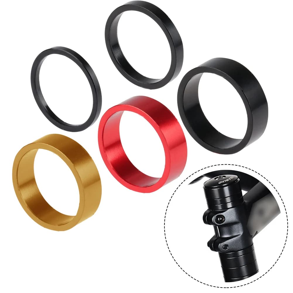 Rondella per cuffia forcella anteriore bici 5/3/10mm set da polso pad per forcella stelo anteriore da 28,6 mm guarnizione anello distanziale stelo cuffia bici