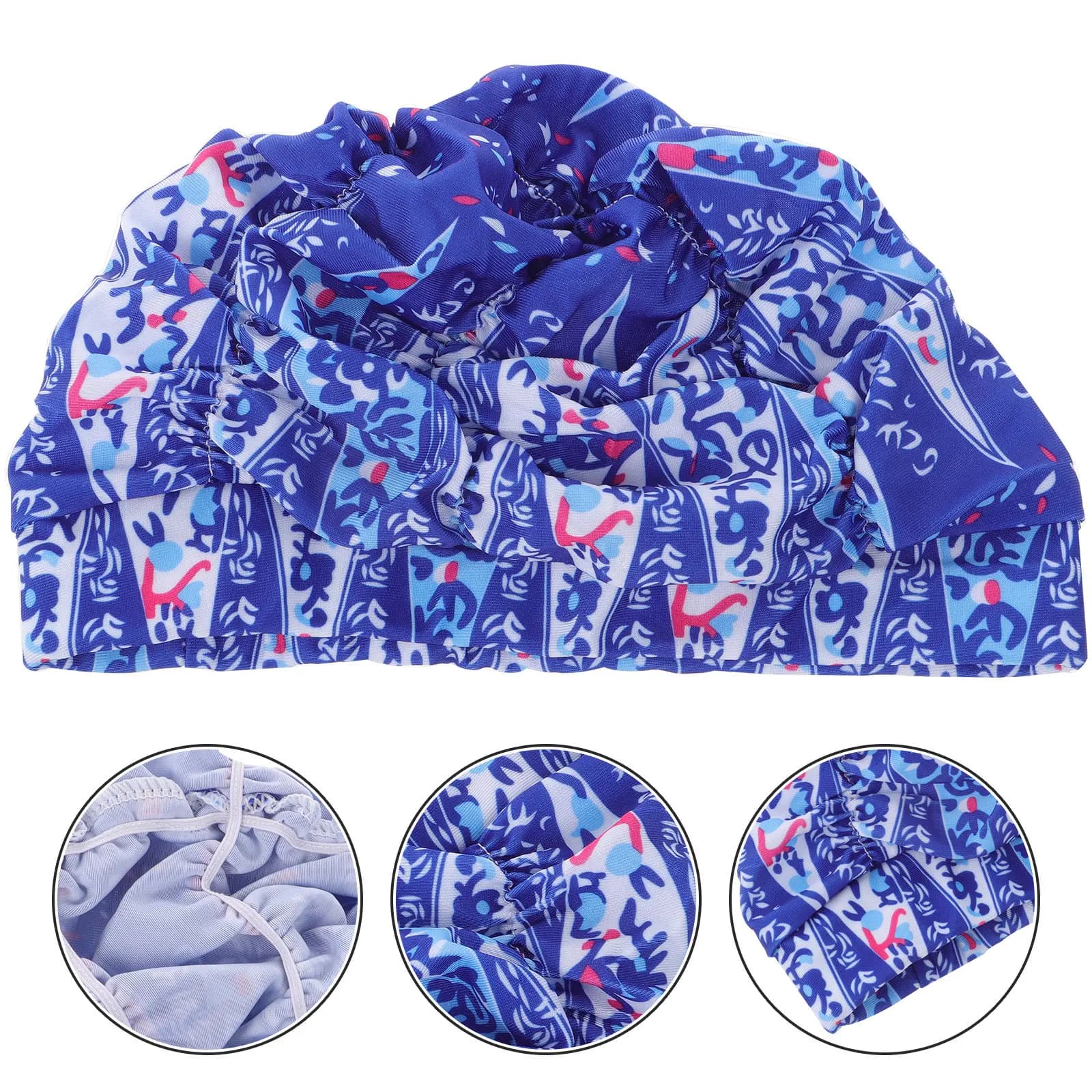 Cuffia da Nuoto per Capelli Lunghi, Design Comodo e Plissettato, Ideale per Spa, Resistente, Cuffie da Nuoto per Donne con Capelli Lunghi