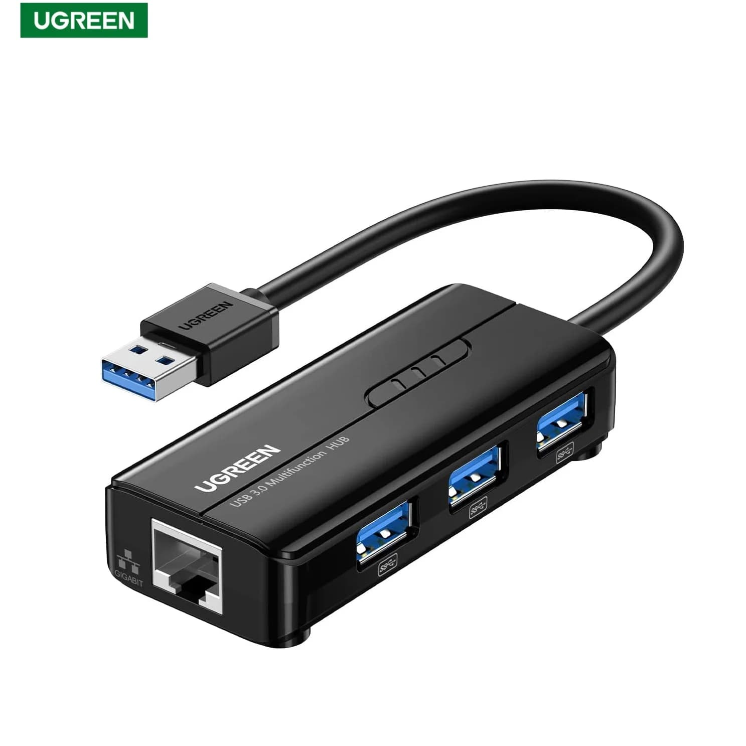 UGREEN Adapter Ethernet Hub USB 3.0 Network Converter Gigabit 10 100 1000 with 3 port USB 3.0 hub