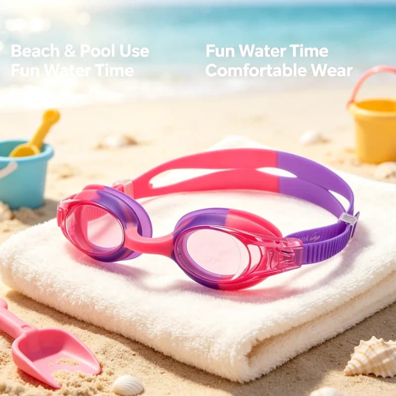 Swimming Goggles Silicone One Piece Anti Fog Waterproof UV Protection Training Gear