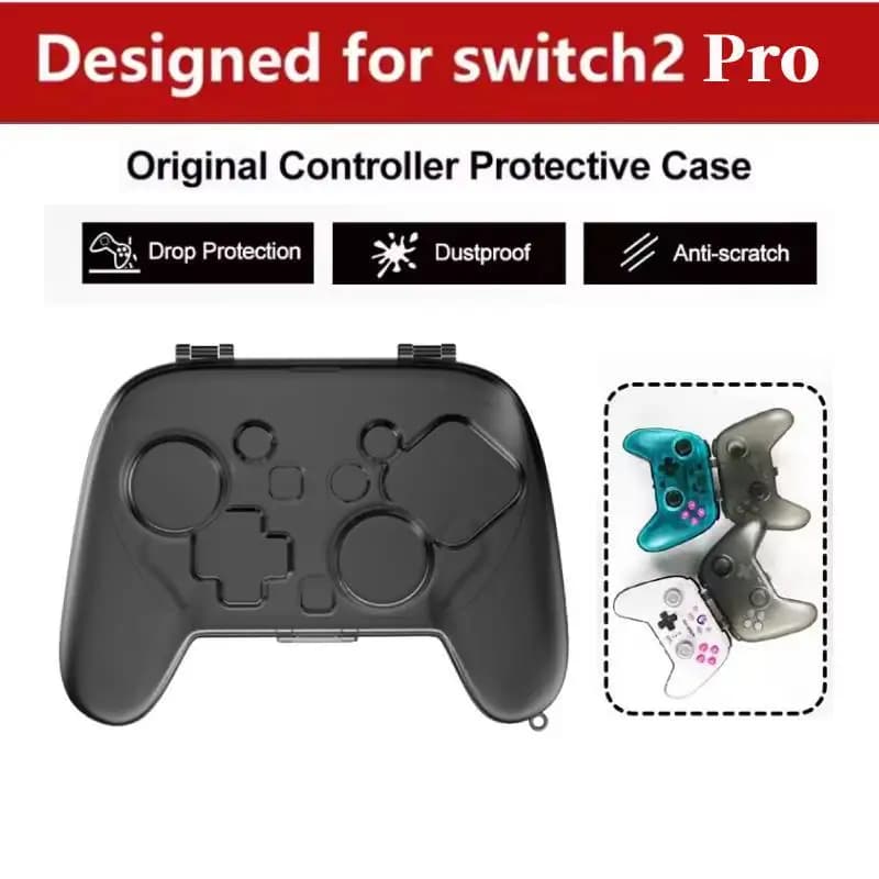 Custodia protettiva trasparente per PC per controller Switch 2 Pro Custodia protettiva per controller con impugnatura da gioco trasparente per Switch 2 Pro