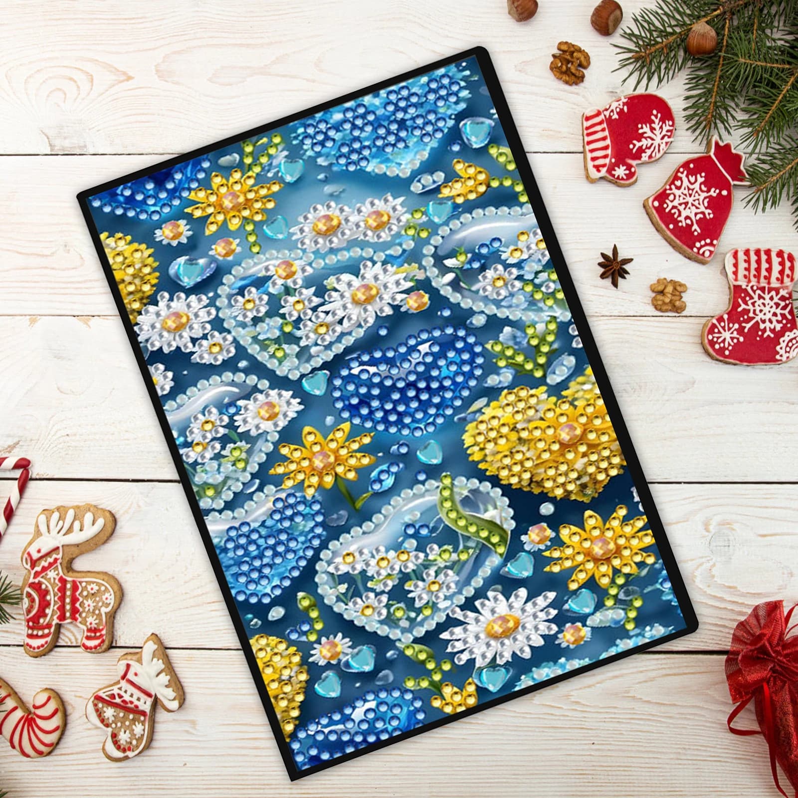 DIY 5D Diamond Art Painting Notebook Kit Diamond Art Sets Crystal Notepad Sketchbook for Adults Beginners Holiday Birthday Gift