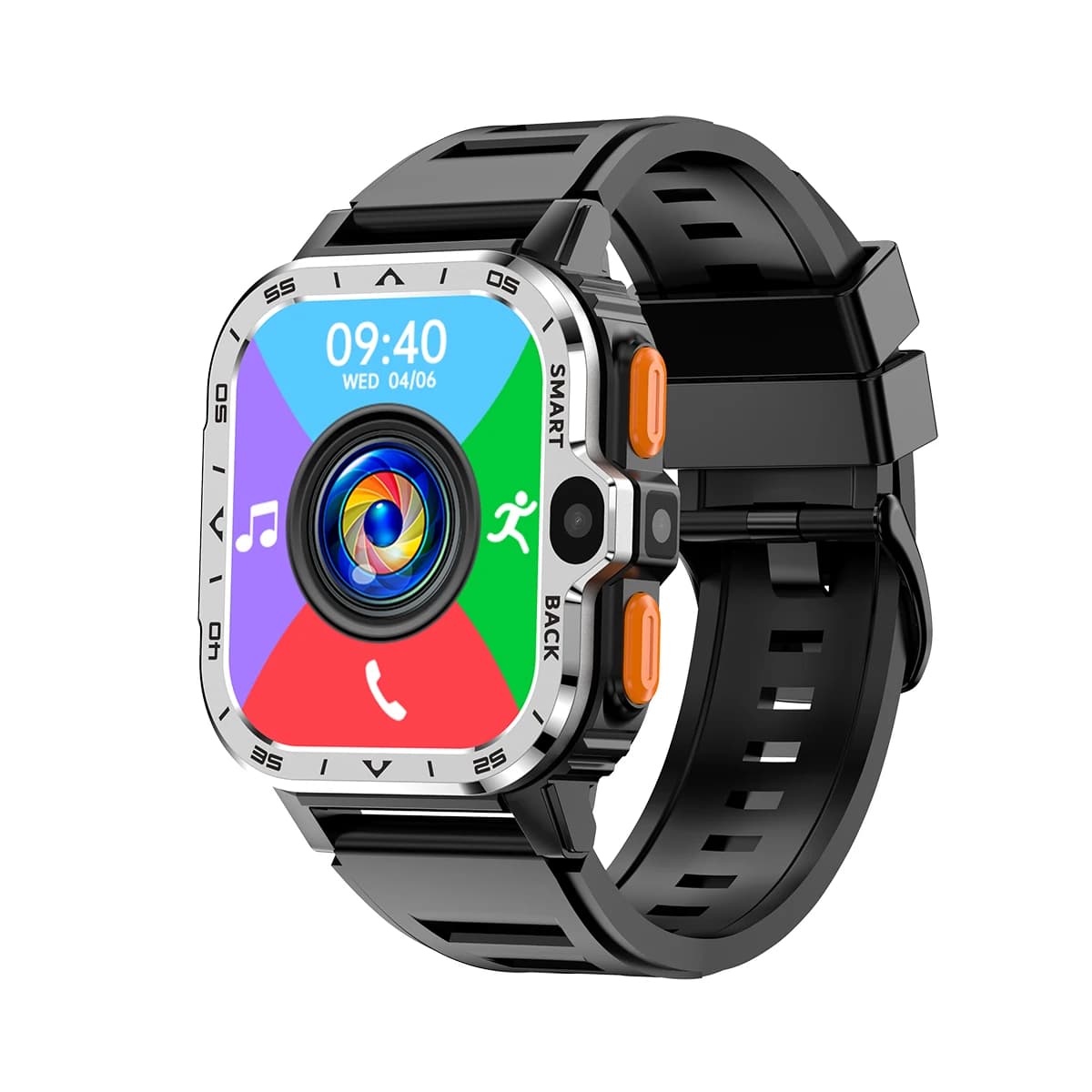 Gfordt Android Astuto Della Vigilanza Degli Uomini GPS 16G/64G ROM HD Doppia Fotocamera NFC 4G SIM Card WIFI Senza Fili Veloce Accesso Alla Internet Smartwatch