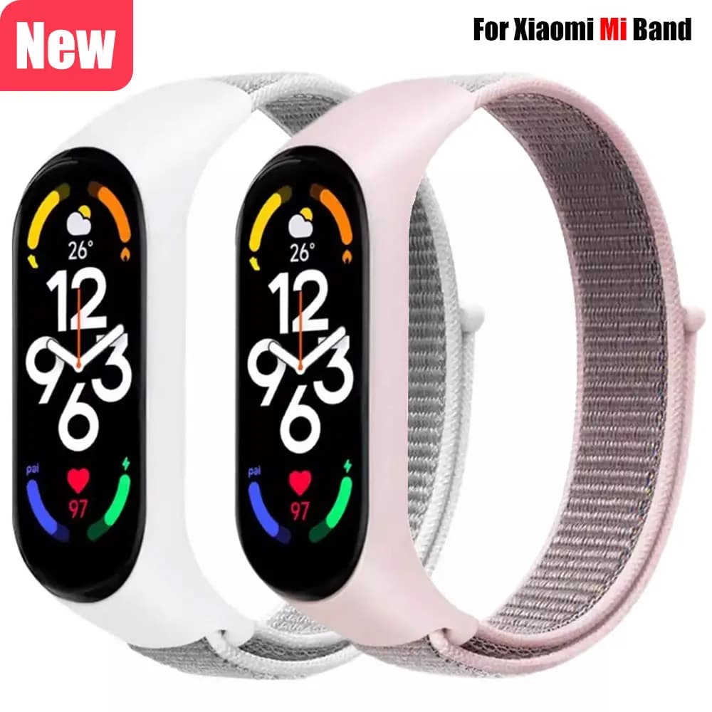 Nylon bracelet for Xiaomi Mi Band 7 6 3 5 bracelet sports bracelet breathable bracelet for strap Miband 7 5 4 3 spare strap