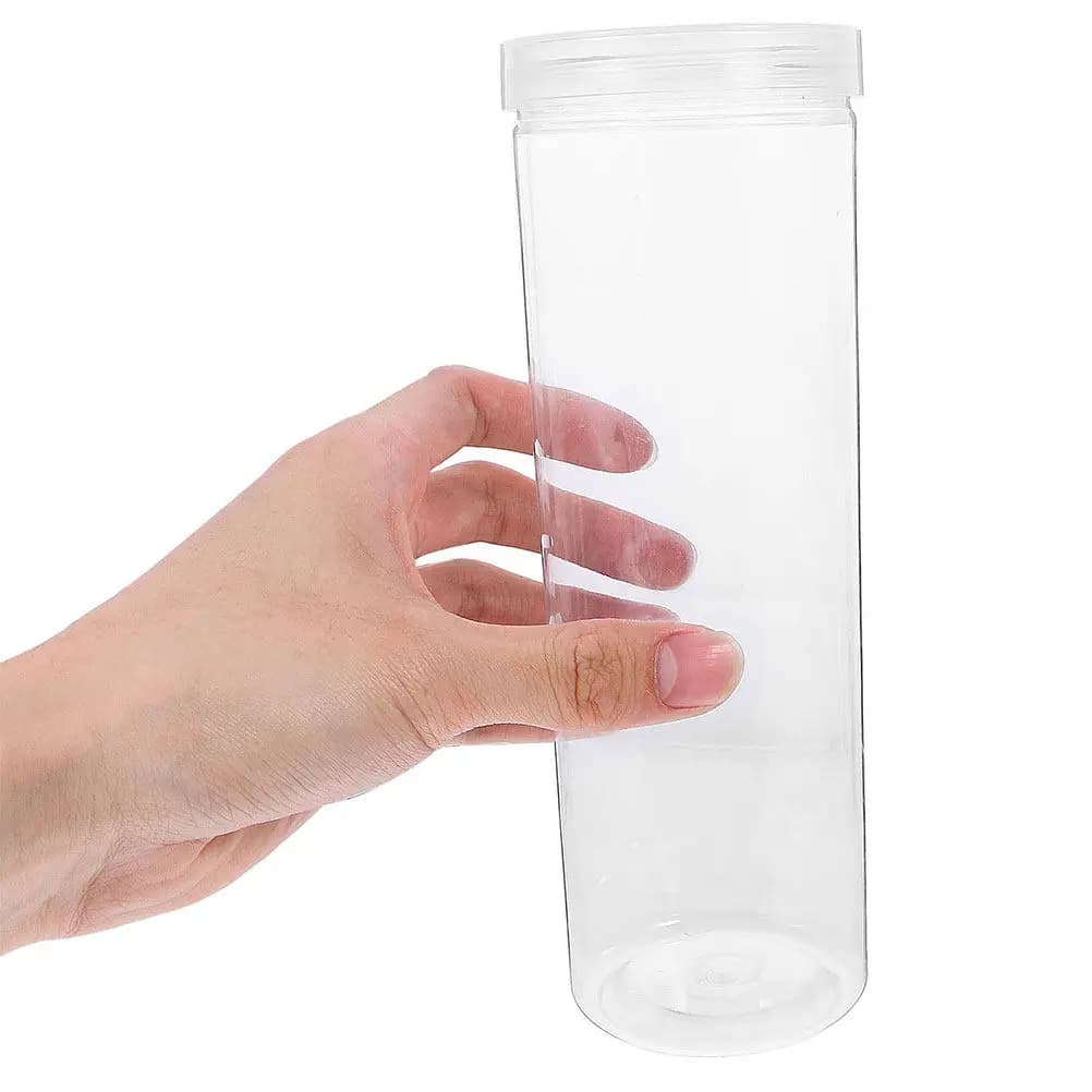 4Pcs Space Saving Transparent Plastic Pen Organizer Cylindrical Cup for Pens Pencils Fountain Pens Desk Stationery Storage