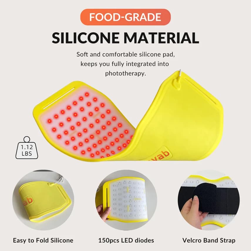 Portatile 660nm 850nm 940nm Led vicino al trattamento della luce a infrarossi cuscinetto per cintura per fototerapia per alleviare il dolore articolare della spalla guarigione delle ferite
