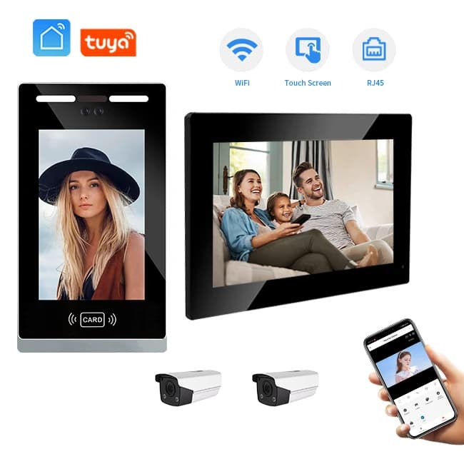Sistema di ingresso videocitofono citofono da camera a stanza di sicurezza per app di edifici multiappartamento Sblocco remoto Campanello