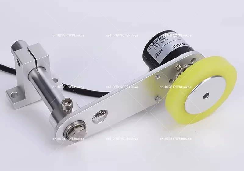 Staffa di Montaggio Fissa per Encoder Rotativo con Ruota in Silicone E6B2, Ruota Metrica, Ruota Metallica, Staffa a Molla per Nastro Trasportatore