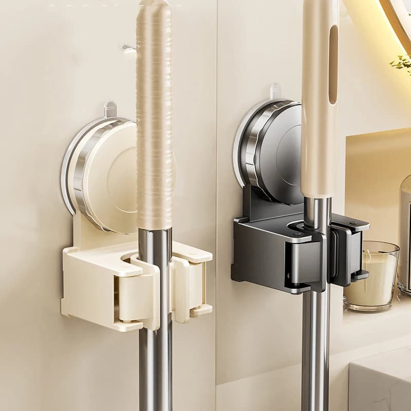 Ventosa Mop Clip Supporto Gancio Ventosa per vuoto Mop Scopa Spazzola Gancio portaoggetti Cucina Bagno Organizzatore Mensola Accessori