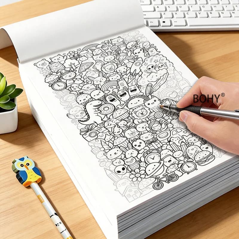 1 Multi Theme Adult Stress Relief Graffiti Book, A Sketchbook with Line Tracing and Copying, 24 Pages, Wonderful Holiday Gifts