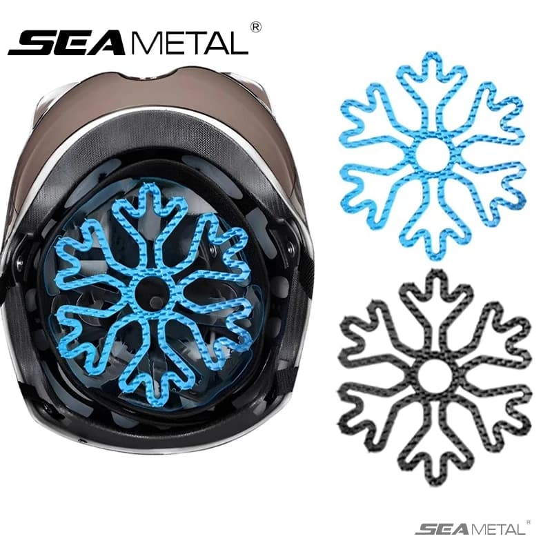 Motorcycle Helmet Liner Flexible Rubber Helmet Inner Pad Helmet Lining Protective Pad Motorcycle Helmet Liner Snowflake Appearan