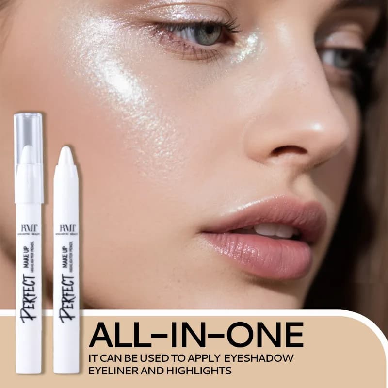 Ombretto Evidenziatore Stick Bianco Perlato Shimmer Punta Fine Design Cremoso Lunga Durata per Il Trucco Degli Occhi Contorno Viso Facile da Sfumare